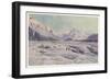 The Tasman Glacier in New Zealand-F. Wright-Framed Art Print
