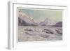 The Tasman Glacier in New Zealand-F. Wright-Framed Art Print