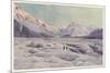 The Tasman Glacier in New Zealand-F. Wright-Mounted Premium Giclee Print