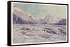 The Tasman Glacier in New Zealand-F. Wright-Framed Stretched Canvas