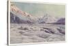 The Tasman Glacier in New Zealand-F. Wright-Stretched Canvas