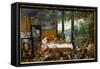 The Taste. Allegory of the Five Senses, 1617 (Oil on Canvas)-Jan the Elder Brueghel-Framed Stretched Canvas