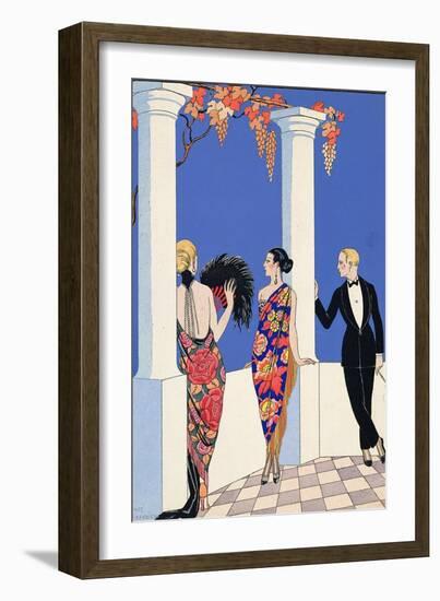 The Taste of Shawls, 1922-Georges Barbier-Framed Giclee Print