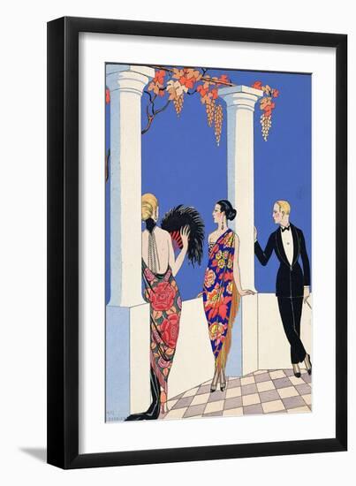 The Taste of Shawls, 1922-Georges Barbier-Framed Giclee Print