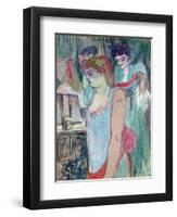 The Tattooed Woman or the Toilet, 1894-Henri de Toulouse-Lautrec-Framed Giclee Print