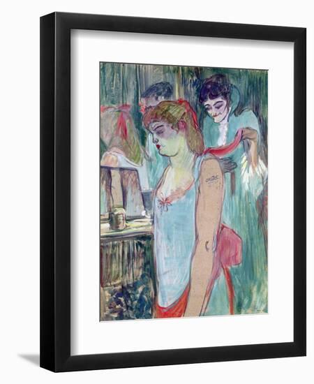 The Tattooed Woman or the Toilet, 1894-Henri de Toulouse-Lautrec-Framed Giclee Print