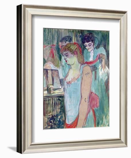 The Tattooed Woman or the Toilet, 1894-Henri de Toulouse-Lautrec-Framed Giclee Print