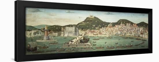 The Tavola Strozzi Portraying the Aragonese Fleet Returning Victorious into Naples Port after the B-null-Framed Giclee Print