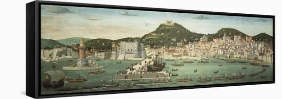 The Tavola Strozzi Portraying the Aragonese Fleet Returning Victorious into Naples Port after the B-null-Framed Stretched Canvas
