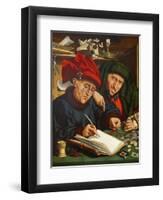 The Tax Collectors, 1520s-Quentin Massys-Framed Premium Giclee Print