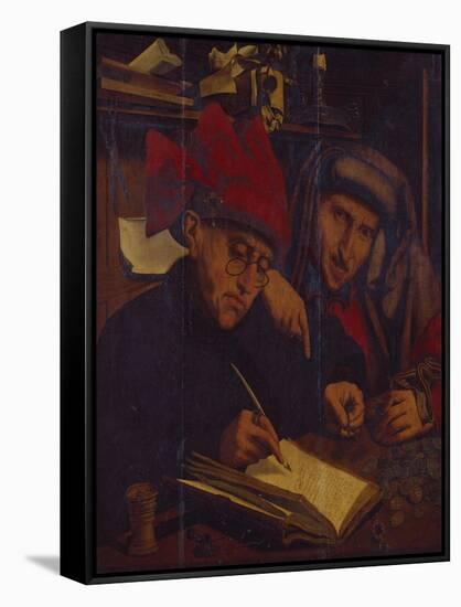 The Tax-Gatherers, Follower of Marinus Van Reymerswaele (C.1490-C.1567)-Frank Wright Bourdillon-Framed Stretched Canvas