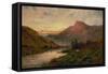 The Tay at Sunset, Dunkeld-Alfred de Breanski-Framed Stretched Canvas