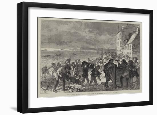 The Tay Bridge Disaster, Pieces of Wreck Cast Up on the Beach at Broughty Ferry-Charles Robinson-Framed Giclee Print