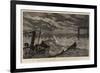 The Tay Bridge Disaster, Visit of the Official Steamer to the Ruins on the Night of the Accident-Joseph Nash-Framed Giclee Print