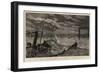 The Tay Bridge Disaster, Visit of the Official Steamer to the Ruins on the Night of the Accident-Joseph Nash-Framed Giclee Print