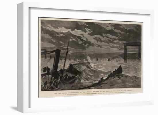 The Tay Bridge Disaster, Visit of the Official Steamer to the Ruins on the Night of the Accident-Joseph Nash-Framed Giclee Print