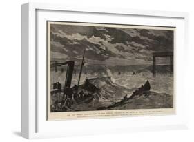 The Tay Bridge Disaster, Visit of the Official Steamer to the Ruins on the Night of the Accident-Joseph Nash-Framed Giclee Print