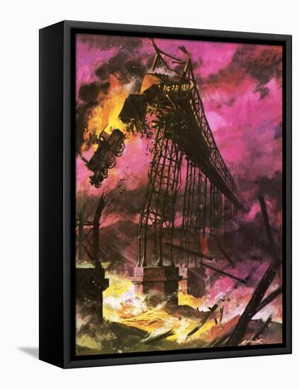 The Tay Bridge Disaster-Andrew Howat-Framed Stretched Canvas