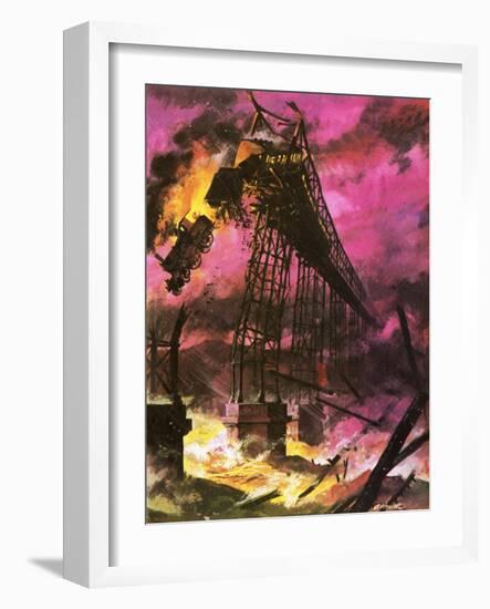 The Tay Bridge Disaster-Andrew Howat-Framed Giclee Print