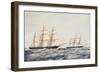 The Tea Clippers Taeping (Left) and Ariel (Right) in the Great Tea Race of 1866-Thomas Goldsworth Dutton-Framed Giclee Print