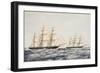 The Tea Clippers Taeping (Left) and Ariel (Right) in the Great Tea Race of 1866-Thomas Goldsworth Dutton-Framed Giclee Print