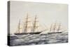 The Tea Clippers Taeping (Left) and Ariel (Right) in the Great Tea Race of 1866-Thomas Goldsworth Dutton-Stretched Canvas