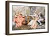 The Tea Party, (Watercolour with Pencil on Board)-Giuseppe Signorini-Framed Giclee Print