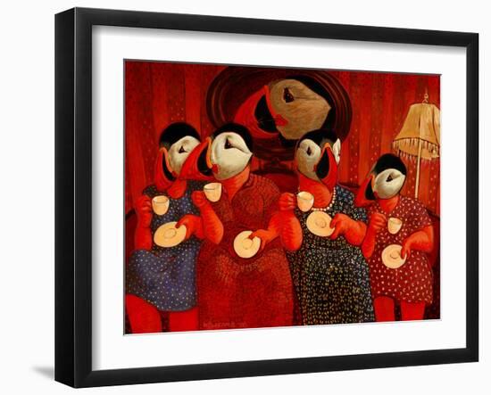 The Tea Party-John Newcomb-Framed Giclee Print