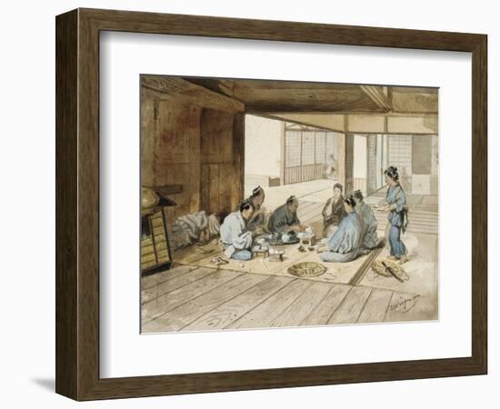 The Tea Party-Charles Wirgman-Framed Giclee Print