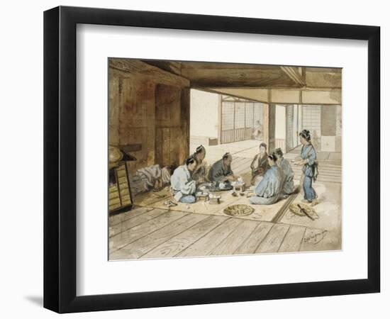 The Tea Party-Charles Wirgman-Framed Giclee Print