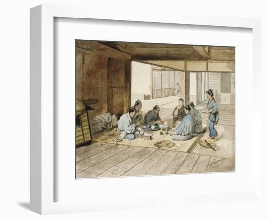 The Tea Party-Charles Wirgman-Framed Giclee Print