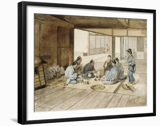 The Tea Party-Charles Wirgman-Framed Giclee Print