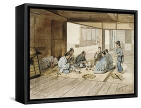 The Tea Party-Charles Wirgman-Framed Stretched Canvas