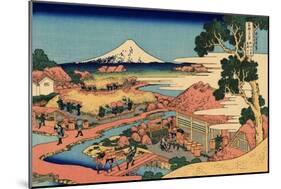 The Tea Plantation of Katakura in the Suruga Province, c.1830-Katsushika Hokusai-Mounted Giclee Print