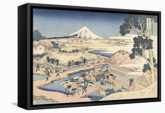 The Tea plantation of Katakura in the Suruga Province, c.1830-Katsushika Hokusai-Framed Stretched Canvas