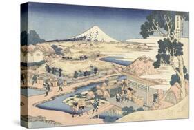 The Tea plantation of Katakura in the Suruga Province, c.1830-Katsushika Hokusai-Stretched Canvas