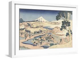 The Tea plantation of Katakura in the Suruga Province, c.1830-Katsushika Hokusai-Framed Giclee Print