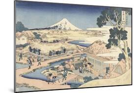 The Tea plantation of Katakura in the Suruga Province, c.1830-Katsushika Hokusai-Mounted Giclee Print