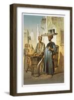 The Tea Seller, from Souvenir of Cairo, 1862-Amadeo Preziosi-Framed Giclee Print