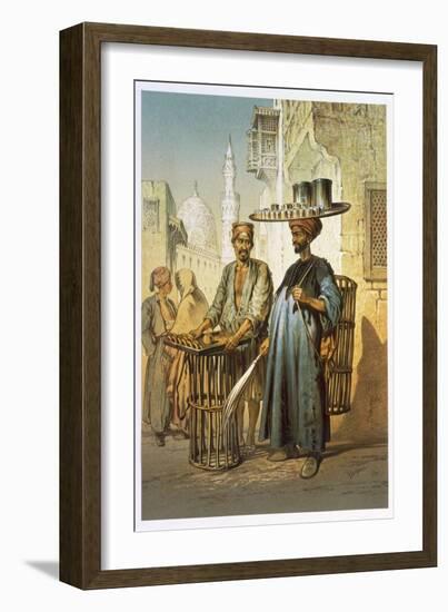 The Tea Seller, from Souvenir of Cairo, 1862-Amadeo Preziosi-Framed Giclee Print