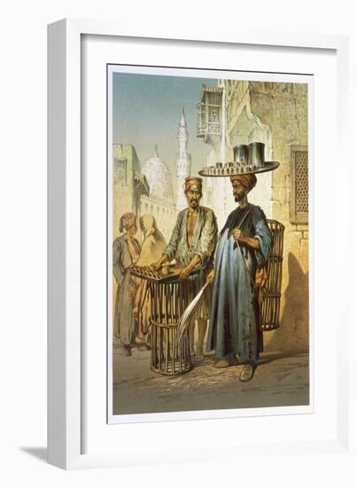 The Tea Seller, from Souvenir of Cairo, 1862-Amadeo Preziosi-Framed Giclee Print