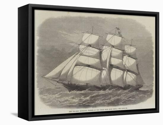 The Tea-Ship Spindrift, Winner of the Ocean Race from China-Edwin Weedon-Framed Stretched Canvas