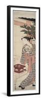The Tea Stall - Kagiya Osen, c.1769-Suzuki Harunobu-Framed Premium Giclee Print