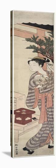 The Tea Stall - Kagiya Osen, c.1769-Suzuki Harunobu-Stretched Canvas