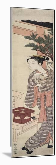 The Tea Stall - Kagiya Osen, c.1769-Suzuki Harunobu-Mounted Giclee Print