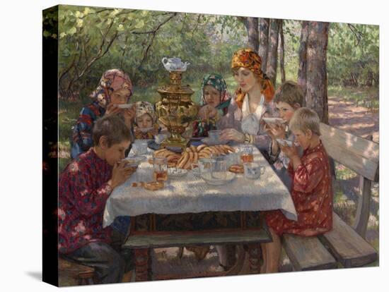 The Teacher's Guests-Nikolai Petrovich Bogdanov-Belsky-Stretched Canvas