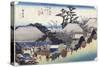 The Teahouse at the Spring, Otsu, from "Fifty-Three Stages of the Tokaido Road," circa 1831-34-Ando Hiroshige-Stretched Canvas