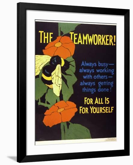 The Teamworker!-null-Framed Premium Giclee Print