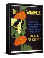 The Teamworker!-null-Framed Stretched Canvas