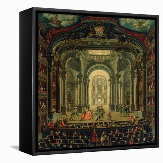 The Teatro Reale in Turin-Pietro Domenico Oliviero-Framed Stretched Canvas